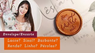 Lacre sisal linho renda Como fazer envelope de casamento rústico e mais Diy faça você mesmo [upl. by Htiekal]