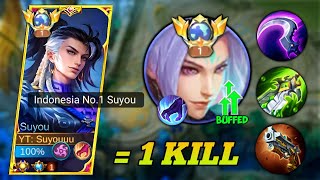 SUYOU JUNGLER VS PRO USER LING HARD MATCH WHO WILL WIN  TOP 1 SUYOU BUILD amp EMBLEM 2024  MLBB [upl. by Haerdna]