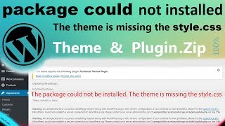 The package could not be installed Theme is missing the stylecss  WordPress Theme not upload [upl. by Ddet]