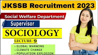 JKSSB Supervisor Syllabus 2024  Climate Change In Sociology  Population Explosion in Sociology [upl. by Yorel]