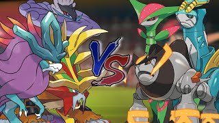 Legendary Pokemon Battle Ancient Paradox Legends Vs Future Paradox Legends [upl. by Atiuqrahs]