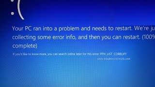 Solved PFN LIST CORRUPT Error on windows 10 and 11 Blue screen of Death [upl. by Noeruat263]