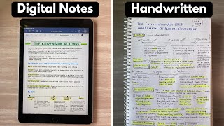 Handwritten notes vs Digital notes [upl. by Sibbie18]