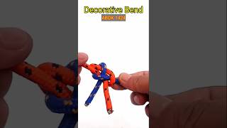 Decorative Bend knottying topknot hitchknot tips knot simpul tutorial knottutorial [upl. by Enelak]