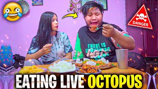 2B Gamer And Mikasa😯 Eating Live Octopus🐙 For First Time😨 Was It Taste Must Watch Full Video [upl. by Rawde106]