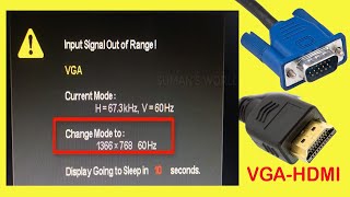 computer input signal out of range  Fix display monitor resolution [upl. by Eecram]