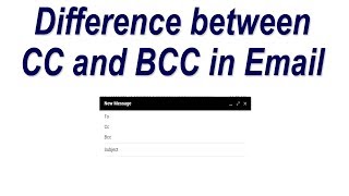 Difference between CC and BCC in Email [upl. by Ainad]