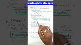 ❌ Nucleophiles का strength compare कैसे करें ❓❓❓ shorts neet iit organic [upl. by Wiersma]