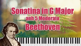 BEETHOVEN  Sonatina in G major  anh 5 Moderato GRADE 3 🥇 [upl. by Enybor]