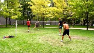 Footbag Net Session hacky sack 81411 [upl. by Yereffej]