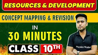 RESOURCES AND DEVELOPMENT in 30 Minutes  Mind Map Series for Class 10th [upl. by Nahshun]