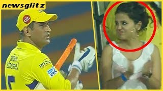 Dhonis Wife Sakshi Reaction On His Batting In Chepauk  CSK Vs KKR Hilights  IPL 2018 [upl. by Irab940]