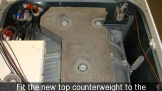 How to change the Top Counterweight on a Hotpoint Washing Machine [upl. by Lemahs]