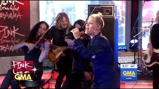 Pnk  Beautiful Trauma  LIVE GMA [upl. by Ver]