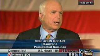 Senator John McCain Election Night Speech Full Video [upl. by Hellman487]