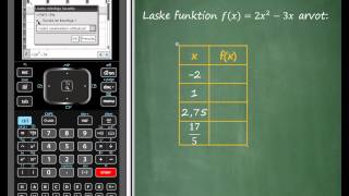 NSPIRE CX CAS Funktion arvojen laskeminen [upl. by Nnasus]