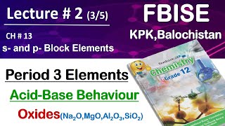 AcidBase Behaviour of oxides of period 3 elements  12 [upl. by Satterlee92]