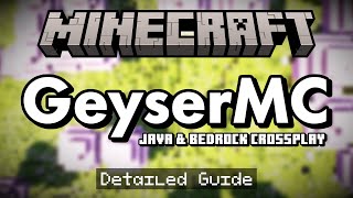 Detailed Guide to GeyserMC Minecraft Plugin  Java amp Bedrock Crossplay [upl. by Cheslie]