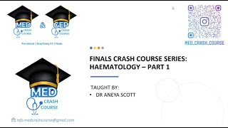 2223 FINALS CRASH COURSE SERIES Haematology Part 1 [upl. by Nrojb129]