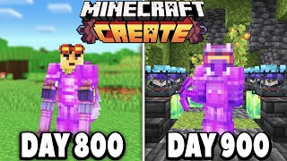 I Survived 900 Days with the Create Mod in Hardcore Minecraft [upl. by Ryun202]