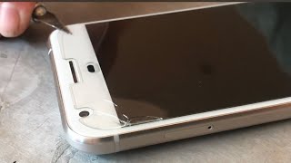 TIPS on removing cracked tempered glass screen protector THEN replacing it invisible shield liquid [upl. by Nojid]