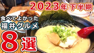 【福井県グルメ】2023年下半期 行ってよかった福井のおすすめグルメ店8選【ランチディナー】 [upl. by Ettesus106]