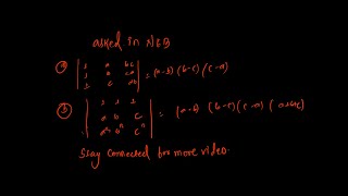 Determinant with solution  full conceptsAsked on final exam class 11 [upl. by Spurgeon]