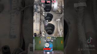 V6 vs L6 Engine mechanic mechaniclife mobile work shorts cartok [upl. by Eluk]