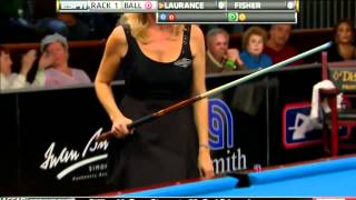 031812 WPBA Masters  Final rack 1 Allison Fisher vs Ewa Mataya Laurance Billiard HD [upl. by Ema]