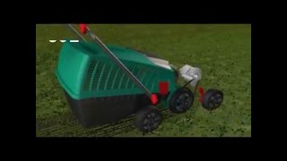 Bosch Green ALR 900 Lawn Raker amp AVR 1100 Verticutter [upl. by Sybley]