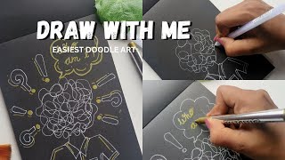 Easy Doodle Art  Doodling  Girl Drawing  By Zeel Memon art drawing doodling diy artwork [upl. by Woodhouse381]