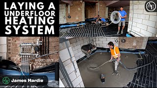 LAYING A UNDERFLOOR HEATING SYSTEM [upl. by Soiritos]