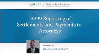 Preview  1099 Reporting of Settlements and Payments to Attorneys [upl. by Stoat]