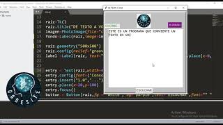 CONVERTIDOR DE TEXTO EN VOZ HECHO EN PYTHON [upl. by Eduam940]