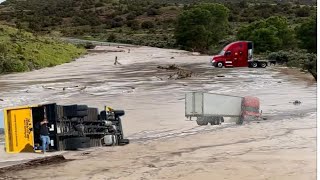 just minutes ago Flash flooding on Highway 407 Alcova Wyoming [upl. by Nnairam696]