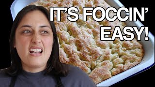 Easy No Knead Lockdown Focaccia RECIPE [upl. by Gussy]