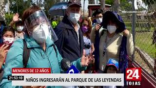 Niños menores de 12 años ya pueden ingresar al Parque de las Leyendas [upl. by Atikihs893]