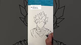 Je dessine le personnage d’animé de plus puissant de tous  dessin dragonball shorts [upl. by Joana]