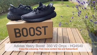 Yeezy Boost 350 V2 Onyx  Unboxing  HQ4540 [upl. by Hallee]