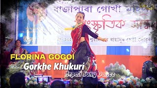 Gorkhe Khukuri Nepali Song Cover Dance By Florina Gogoi  at Teej festival Rajapara [upl. by Vacla925]