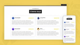 Responsive Customer Reviews on Website Only Using HTML and CSS [upl. by Crawford]