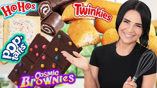 I Tried Making Homemade Gourmet Snacks Twinkies Oreos PopTarts Cosmic Brownies [upl. by Atinot]