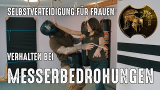 Verhalten bei Messerangriff  Selbstverteidigung für Frauen  Urban Defense [upl. by Aicarg]