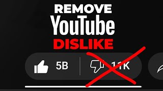 Remove YouTube Dislike [upl. by Iznekcam]