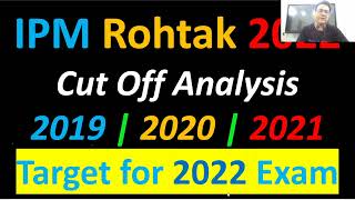 Cut Off Analysis IPMAT for Rohtak 2022  Safe Score for IPM Rohtak 2022  Cut off 2019  2020  2021 [upl. by Alyac]