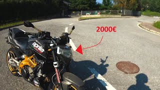 COSTA POCHISSIMO MA aprilia shiver 750 test [upl. by Fauver]