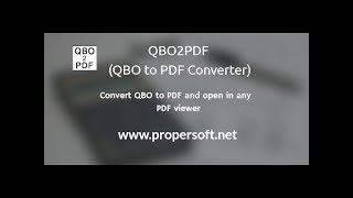 QBO to PDF Converter QBO2PDF [upl. by Konikow]