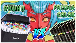 Ohuhu Markers Vs Prismacolor Markers  Marker Review [upl. by Berta124]