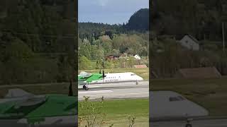 Widerøe Dash 8 landing at Kjevik [upl. by Acceber64]