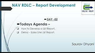 Day 02  How To Develop RDLC Report in Microsoft Dynamics NAV  Develop a List Report [upl. by Solnit452]